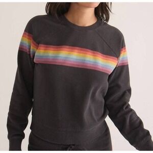 Marine Layer Cloud 9 Fleece Crewneck Faded Black Small New With Tags